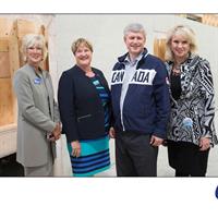 Prime Minister Stephen Harper / MP Cathy McLeod, with Karen and Deborah in Kamloops