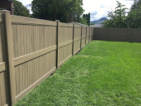 Dark Maple vinyl fence