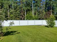 Grey frame / White panels, jasper privacy vinyl fence