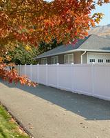 White jasper privacy vinyl fence