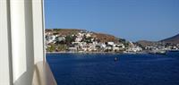 View from our cruise ship balcony in Patmos, Greece