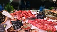 Seafood market in Bordeaux, France