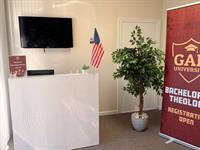 GAB Community Institute welcome area reflecting professionalism, organization, and community presence.