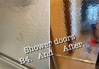 Shower Doors Before and After - Deep Clean Service