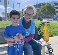 2024's "Oldest" and "Youngest" walker at the Wings of Hope Fall Walk Event. 