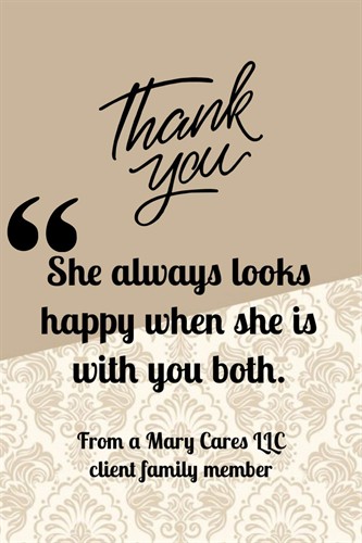 Gratitude for Care by Mary & Mark ~ Teamwork in Caregiving