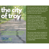 CITY OF TROY ENCOURAGES PUBLIC TO VOTE FOR THE NEXT BIKE TRAIL CONNECTION: 12/16/2021