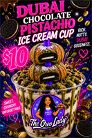 DUBAI CHOCOLATE PISATACHIO ICE CREAM CUP $10