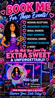 BOOK THE OREO LADY FOR YOUR SPECIAL DAY!
