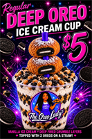 REGULAR DEEP OREO ICE CREAM CUP $5