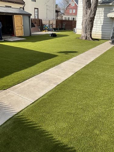Residential backyard after foreverlawn K9 Grass classic+