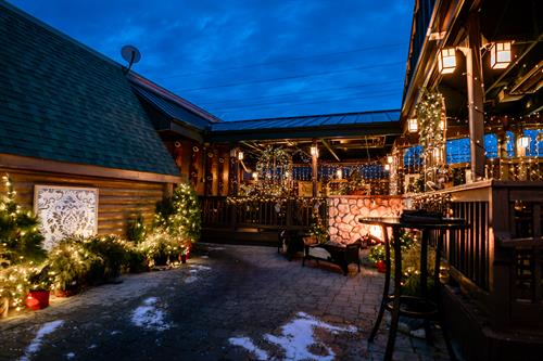 Deadwood during winter at night