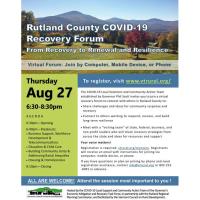 Rutland County COVID-19 Recovery Forum: From Recovery to Renewal and Resilience