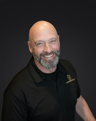 Headshot with mobile studio set up