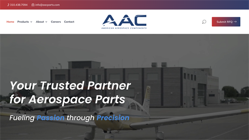 Los Angeles, CA Airplane Part Supplier Website in WordPress + WooCommerce