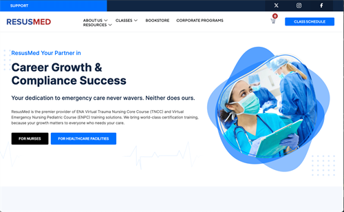 Camas, WA Nurse Learning Management System Website in WordPress