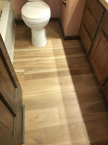Carpet replaced with Luxury Vinyl Plank