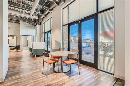 Coworking with patio view