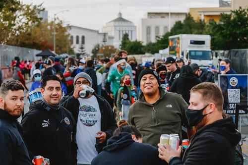 The block party during an Oakland Roots soccer game