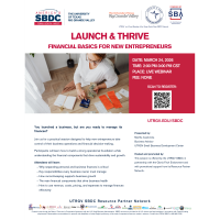 SBDC: Launch & Thrive: Financial Basics for New Entrepreneurs