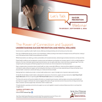 STHS Behavioral's Let's Talk Mental Health Webinar on Suicide Prevention Awareness