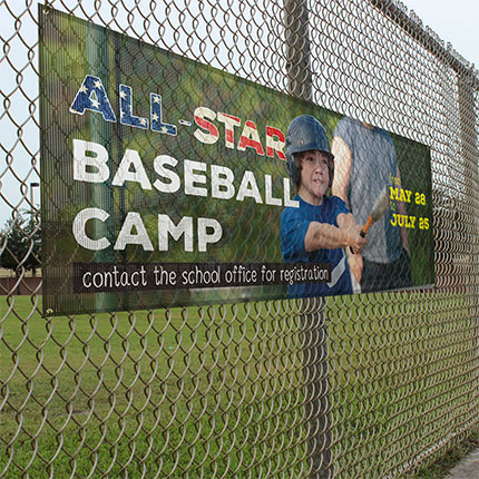 Mesh banner for outside Mesh banner for outside