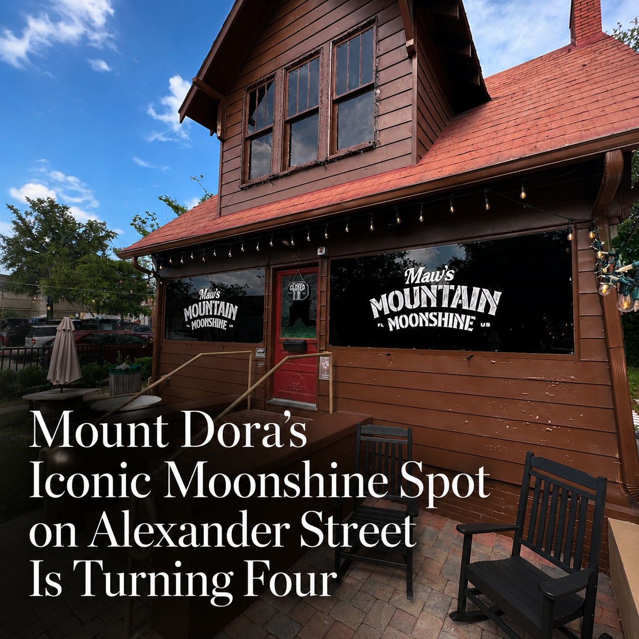Image for Mount Dora’s Iconic Moonshine Spot on Alexander Street Is Turning Four