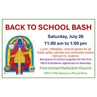 Back to School Bash at First United Methodist Church