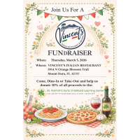 Vincent’s Italian Restaurant Fundraiser for St. Patrick’s Early Childhood Learning Center