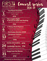 First Presbyterian Mount Dora Announces 2026–27 Concert Series