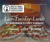 Sister Cities Lunch at Shadrach's Pizza