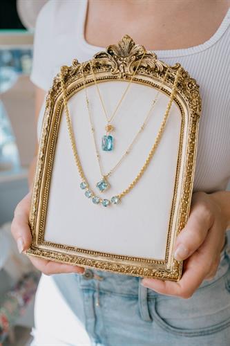 TFC Nest and Sorrelli Aquamarine Necklaces