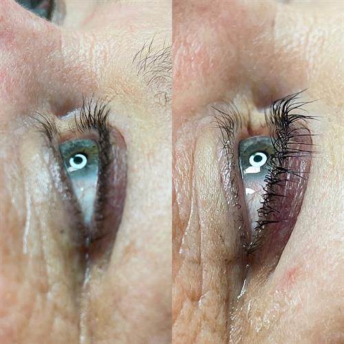 Lash Lift & Tint before and after