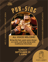 Pub-Sing at Eden Abbey