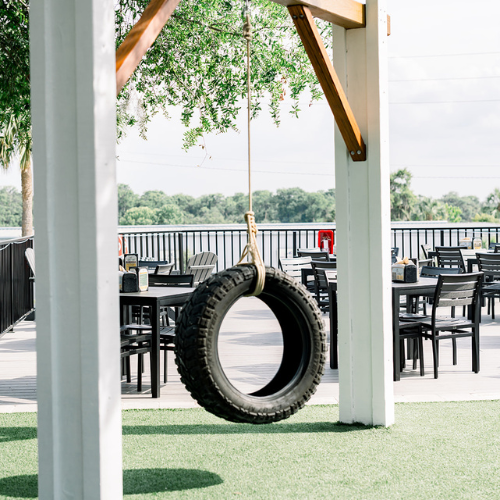 Backyard energy, elevated views, grab a seat and stay awhile.