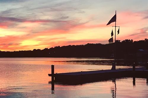 Sunset at 4th Avenue Dock by the Mount Dora Yacht Club