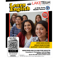 New Adult English Class at Oak Park Middle School in Partnership with Lake County Schools