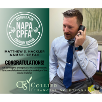 Matthew S. Hackler, AAMS®, CPFA® of Collier Financial Solutions, Inc. EARNS Certified Plan Fiduciary Advisor DESIGNATION