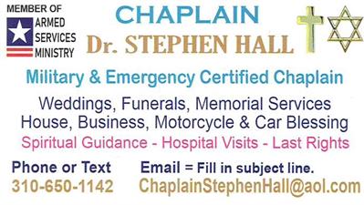 Dr. Stephen H. Hall, Chaplain
