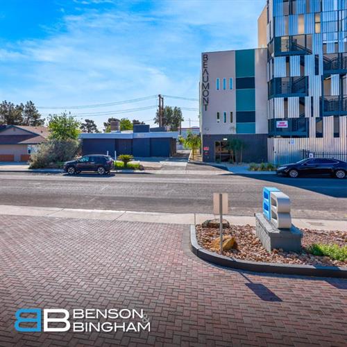 A look at the Benson & Bingham Law Firm from the street, where clients arrive daily for trusted legal support after accidents.