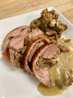 Turkey Roulade with Homemade Herbed Sourdough Stuffing