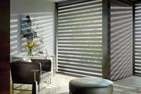 Hunter Douglas Designer Banded Shades combine alternating sheer and solid bands in a single shade.