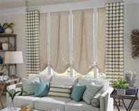 Bedroom Roman Shades and Drapery