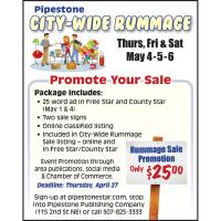Pipestone City-Wide Rummage Sales
