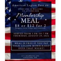 American Legion Post #6 Membership Meal