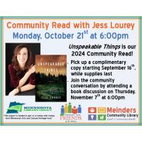 Community Read Author Visit with Jess Lourey