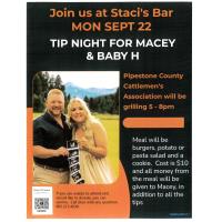 Tip Night for Macey & Baby H