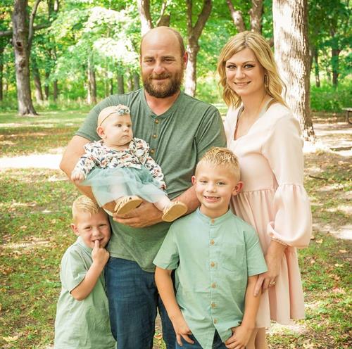 Ashley Slegers & her family: Husband Gerrit Jr, Gerrit lll, Theodore, & Natalie