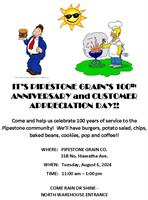Pipestone Grain's 100th Anniversary & Customer Appreciation Day