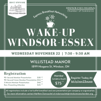 Wake Up Windsor Essex - Express Breakfast Networking, November 2023